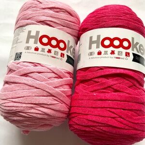 2 Hooked Ribbon XL Yarn 80% recycled cotton 250 gms New Sweet Pink Bubblegum